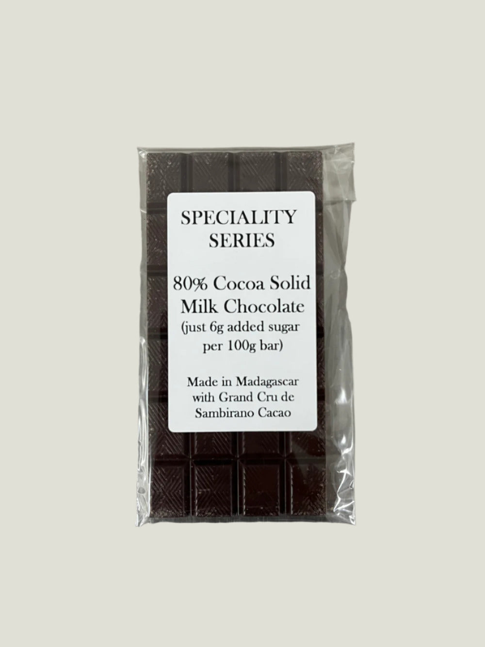 80% Cocoa Solid Milk Chocolate
