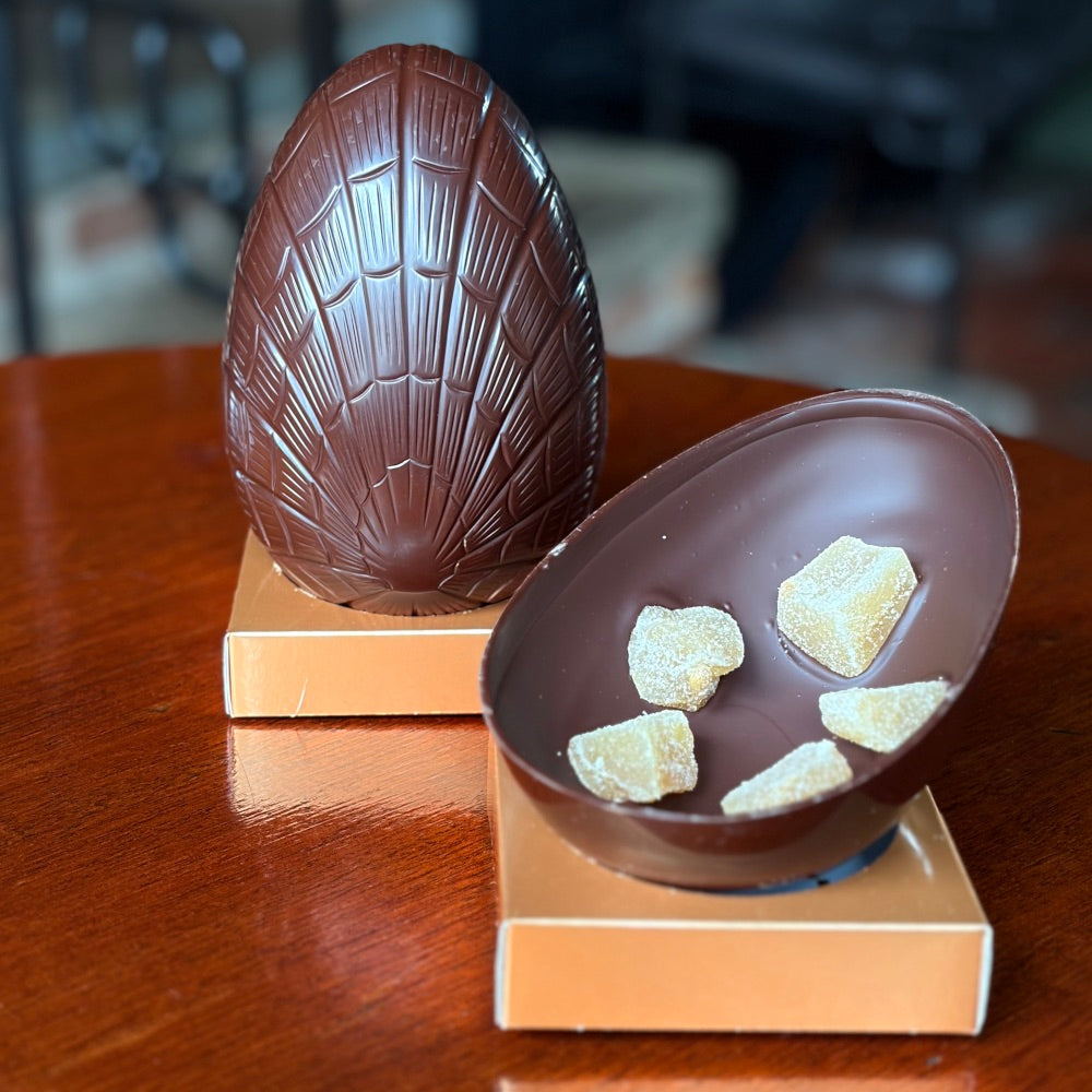 Dark chocolate and Ginger Easter Egg (Vegan)