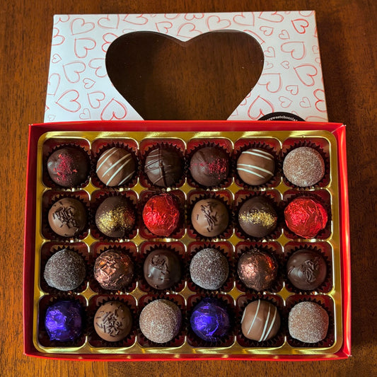 Large Fresh Cream Truffle Box - from the heart