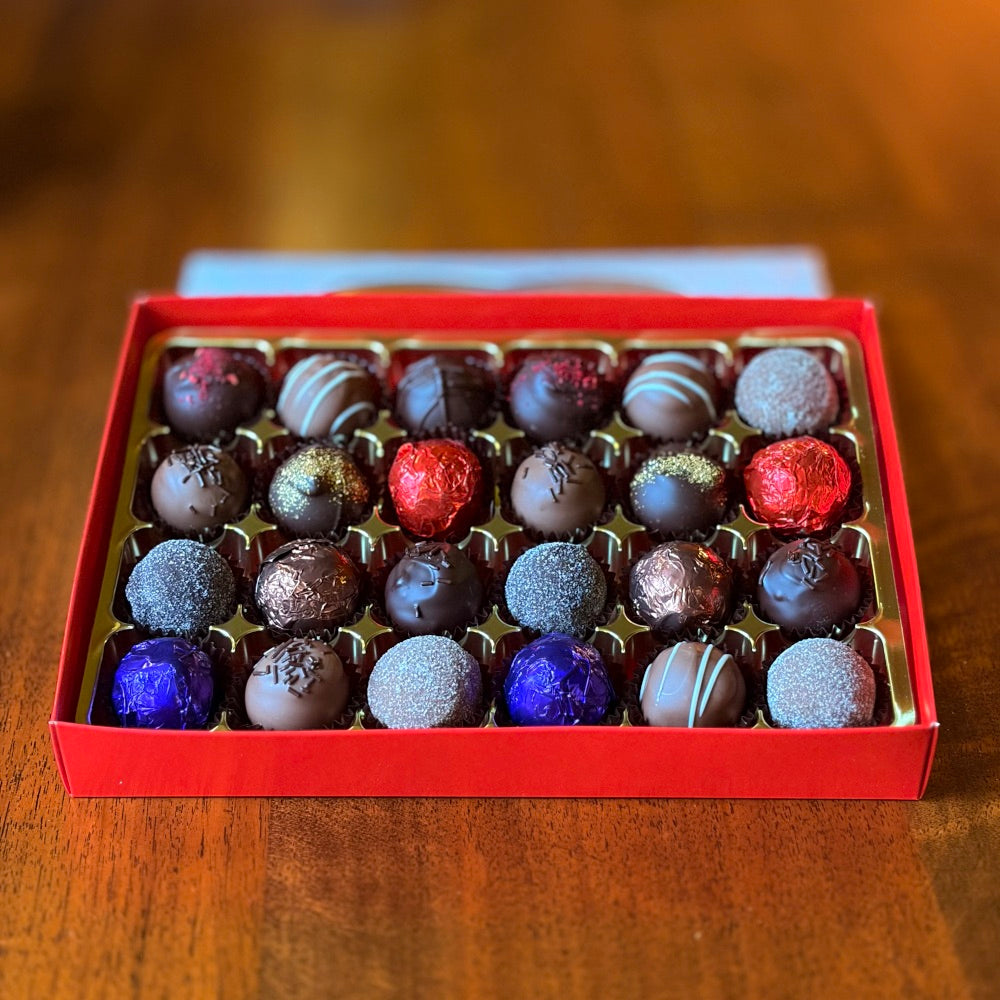 Large Fresh Cream Truffle Box - from the heart